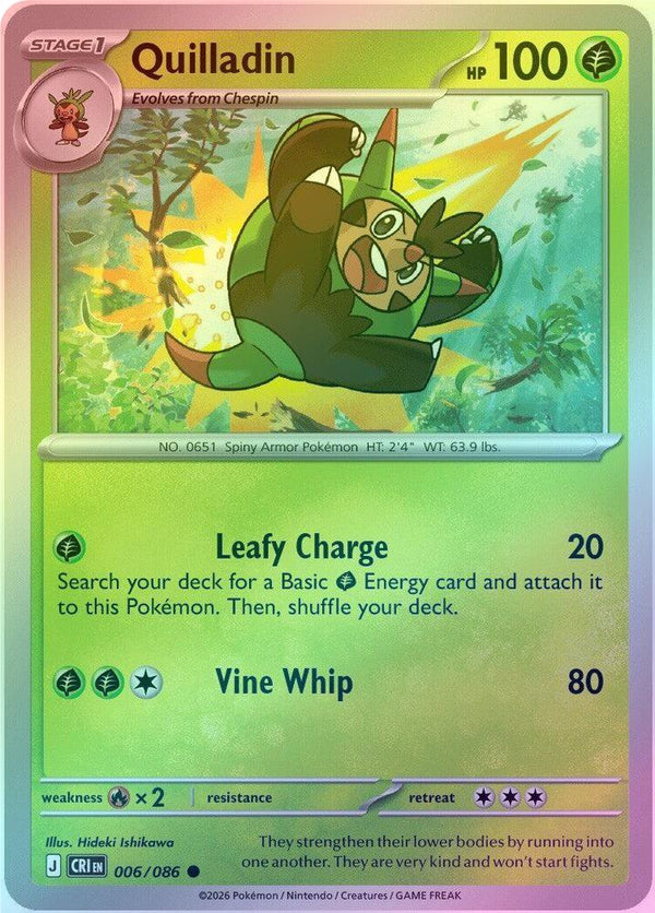 Quilladin - 006/086 - Common - Reverse Holo