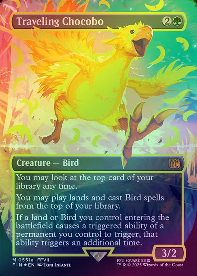 Traveling Chocobo マジック：ザ・ギャザリング 401 Games Canada - Traveling Chocobo - Borderless - Neon Ink