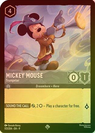 Mickey Mouse (Trumpeter) (Fabled Reprint) - 172/204 - Super Rare (Foil)