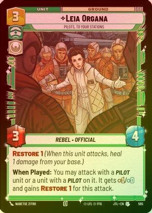 Leia Organa - Pilots, To Your Stations - 595 - Uncommon (Foil)