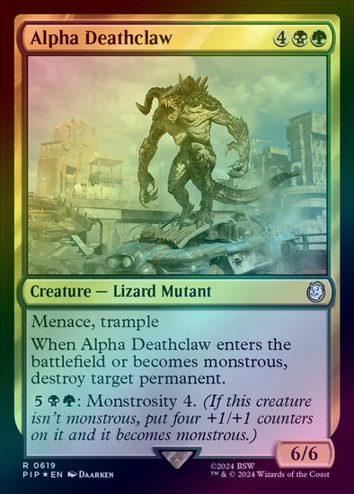deathclaw mtg card The 10 Best Magic the Gathering Commander Decks Put a number of +1/+1 counters equal to that cards power on target creature Alpha Deathclaw | Fallout Commander