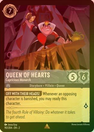 Queen of Hearts (Capricious Monarch) - 192/204 - Rare (Foil)