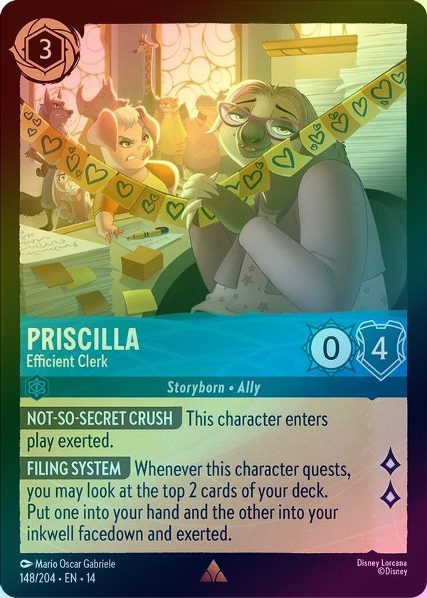 Priscilla (Efficient Clerk) - 148/204 - Rare (Foil)