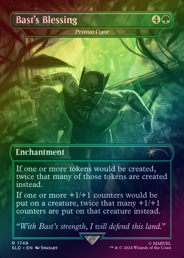 Bast's Blessing // Primal Vigor - Marvel's Black Panther (Rainbow Foil) (SLD)