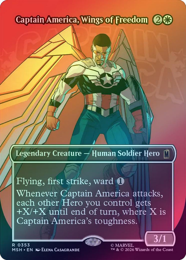 Captain America, Wings of Freedom - Logo Showcase (Foil) (MSH) (Pre-Order)