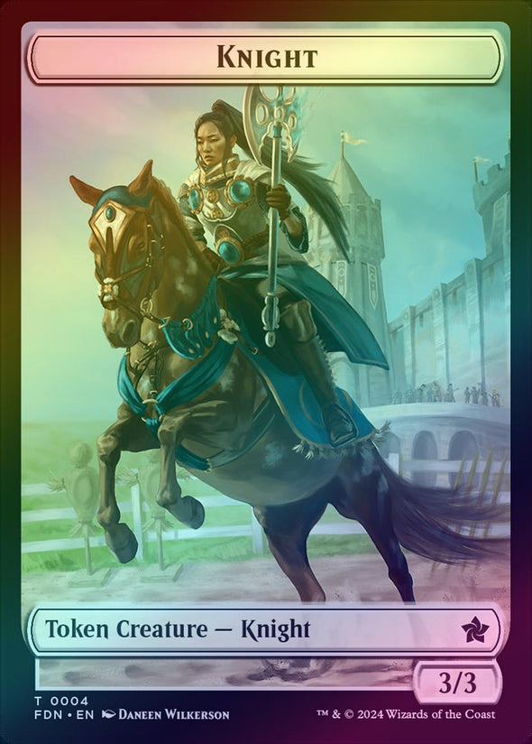 Knight // Human Token (Foil) (TFDN)