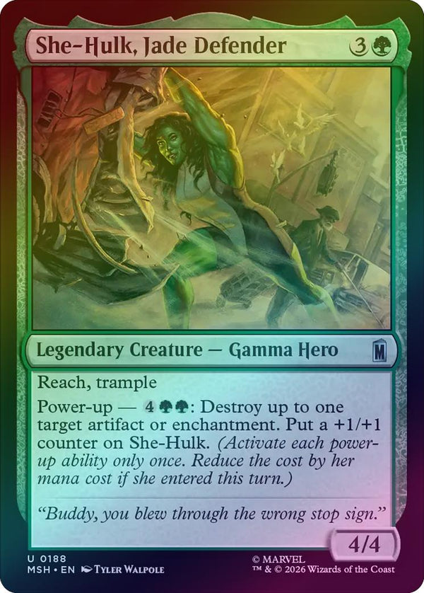 She-Hulk, Jade Defender (Foil) (MSH) (Pre-Order)