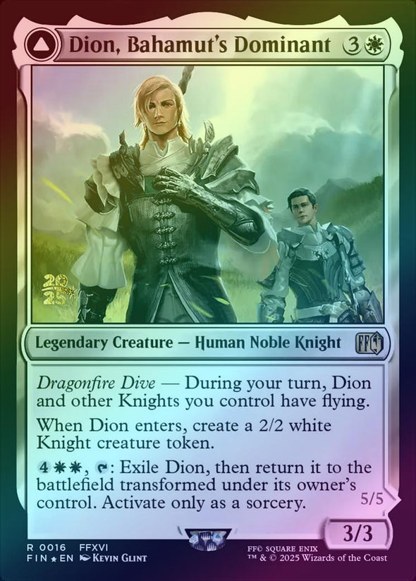 Dion, Bahamut's Dominant // Bahamut, Warden of Light - Prerelease Promo (Foil) (PFIN)