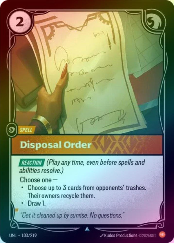 Disposal Order - 103/219 - Uncommon (Foil)