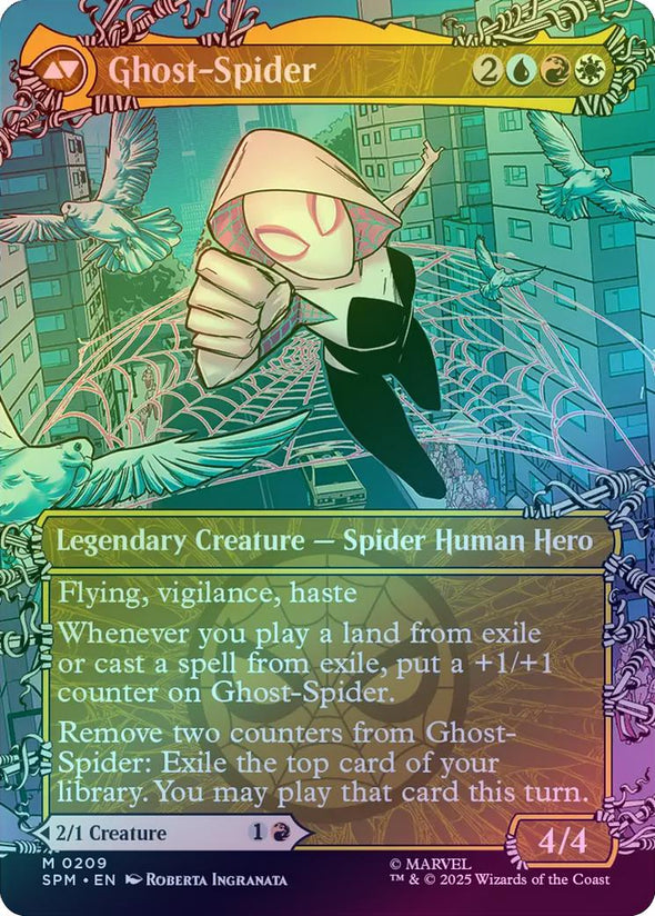 Gwen Stacy // Ghost-Spider - Borderless Web-Slinger (Foil) (SPM)