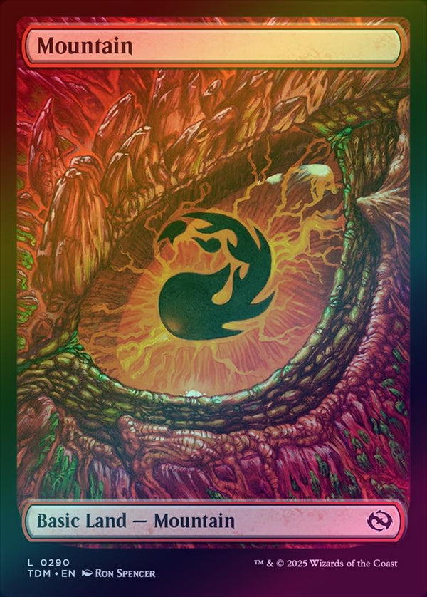 Mountain - Dragon's Eye Full Art (290) (Foil) (TDM)