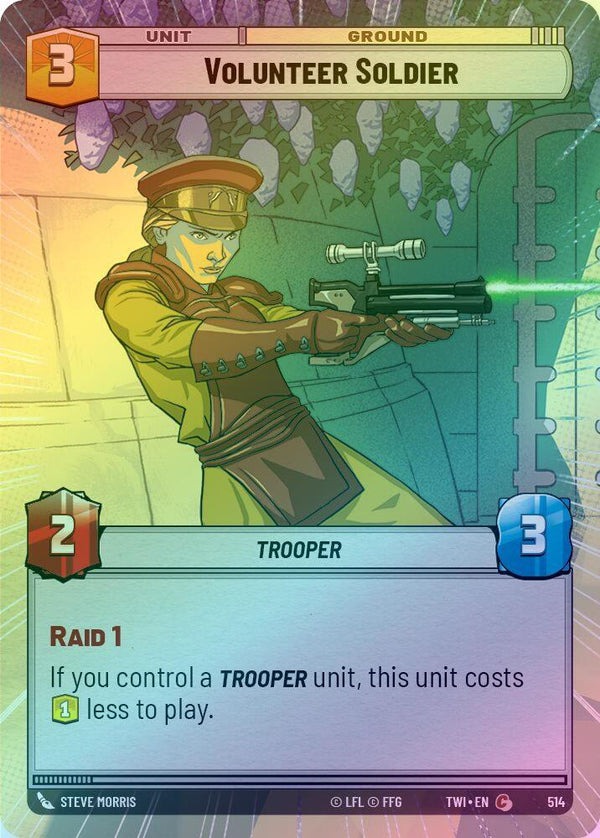Volunteer Soldier (Hyperspace) - 514 - Common (Foil)
