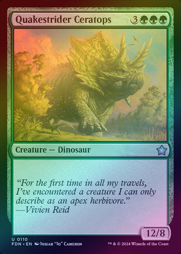 Quakestrider Ceratops (Foil) (FDN)