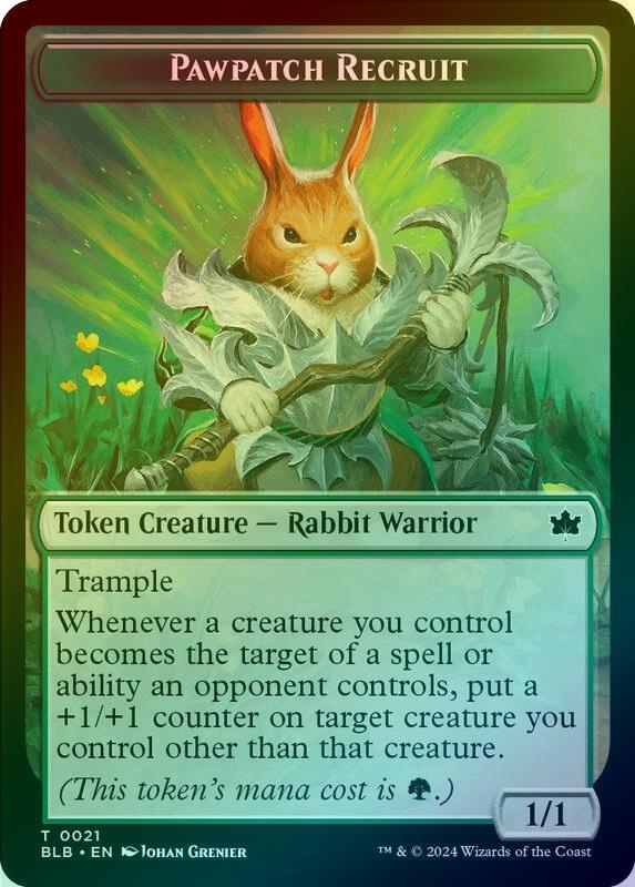 Food // Pawpatch Recruit Token (Foil) (TBLB)