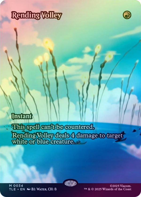 Rending Volley - Borderless Source Material (Foil) (TLE)