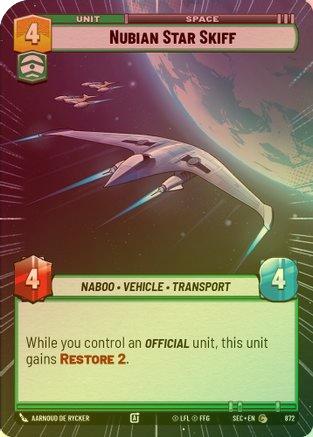 Nubian Star Skiff (Hyperspace Foil) - 872 - Common (Foil)