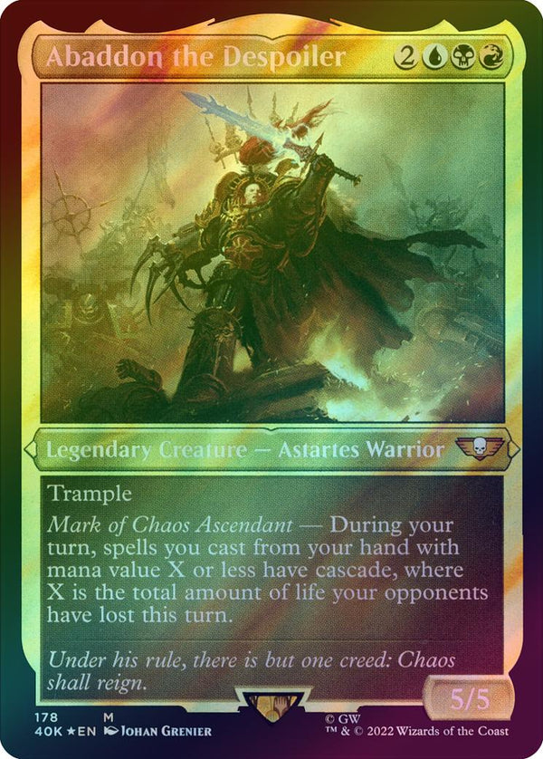 Abaddon the Despoiler -  Display Commander (Surge Foil) (40K)