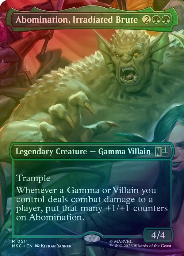 Abomination, Irradiated Brute - Borderless Scene: Villains Unleashed (Foil) (MSC)