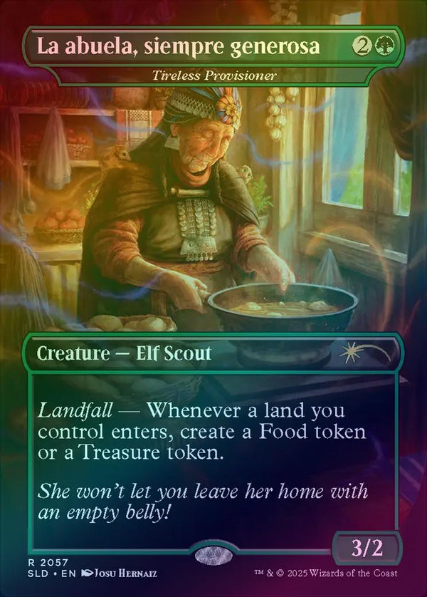 La abuela, siempre generosa // Tireless Provisioner - Nuestra Magia (Rainbow Foil) (SLD)