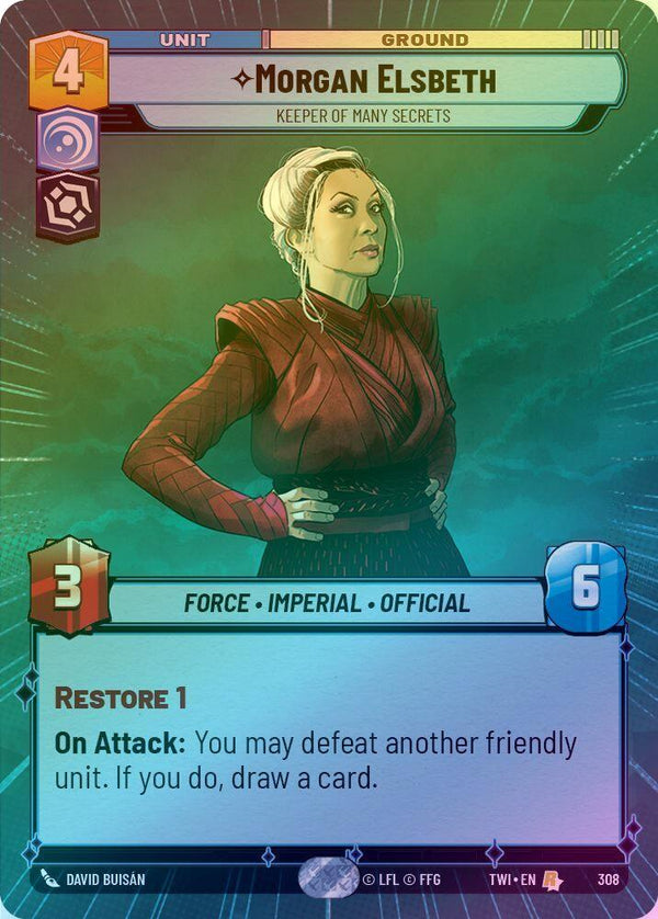 Morgan Elsbeth - Keeper of Many Secrets (Hyperspace) - 308 - Rare (Foil)