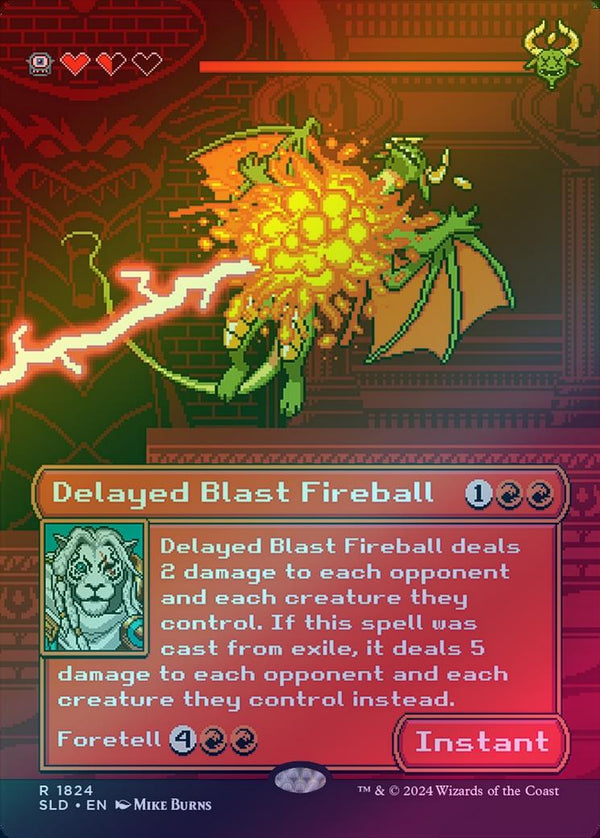 Delayed Blast Fireball - Extra Life 2024: Pixel Perfect (Rainbow Foil) (SLD)