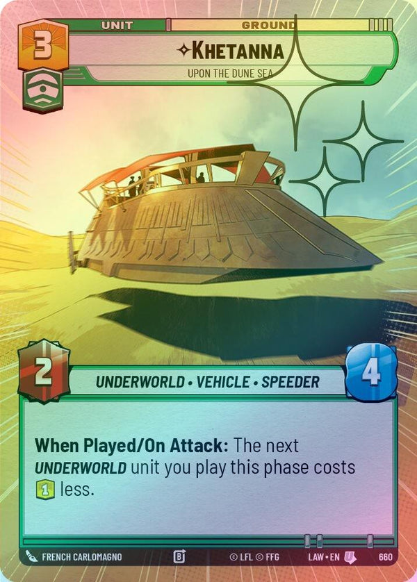 Khetanna - Upon the Dune Sea (Hyperspace Foil) - 660 - Uncommon (Foil)
