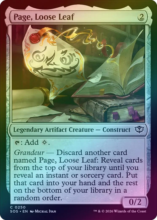 Page, Loose Leaf (Foil) (SOS)