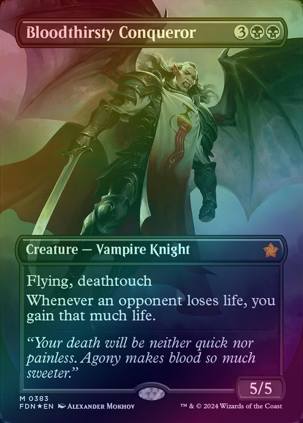 Bloodthirsty Conqueror - Borderless (Mana Foil) (FDN)