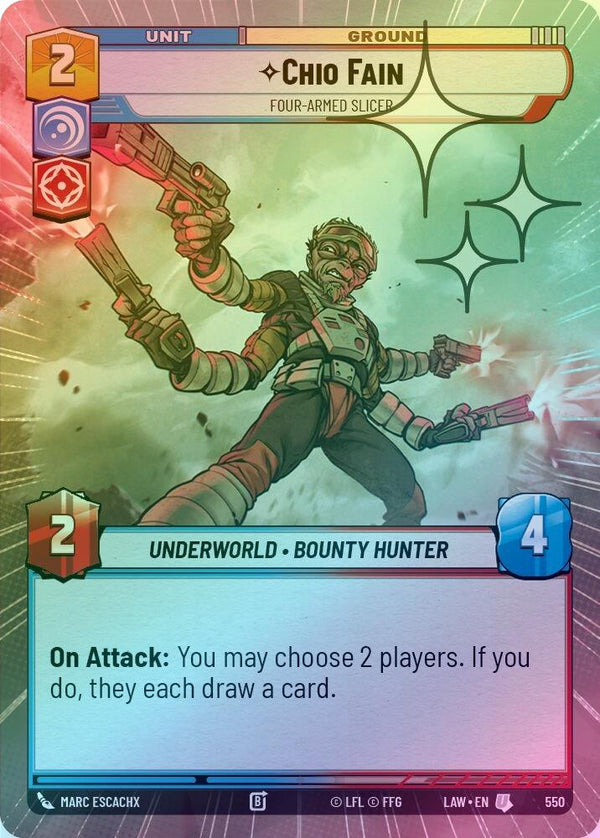 Chio Fain - Four-Armed Slicer (Hyperspace Foil) - 550 - Uncommon (Foil)