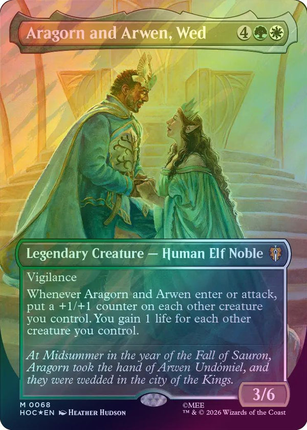 Aragorn and Arwen, Wed - Borderless (Surge Foil) (HOC) (Pre-Order)
