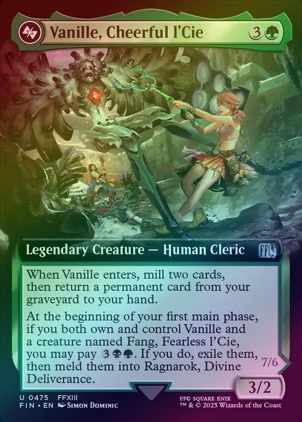 Vanille, Cheerful l'Cie // Ragnarok, Divine Deliverance - Extended Art (Foil) (FIN)