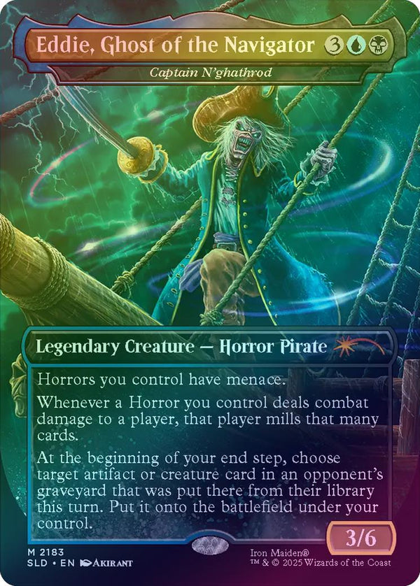 Eddie, Ghost of the Navigator // Captain N'ghathrod - IRON MAIDEN: Eddie Unchained (Rainbow Foil) (SLD)