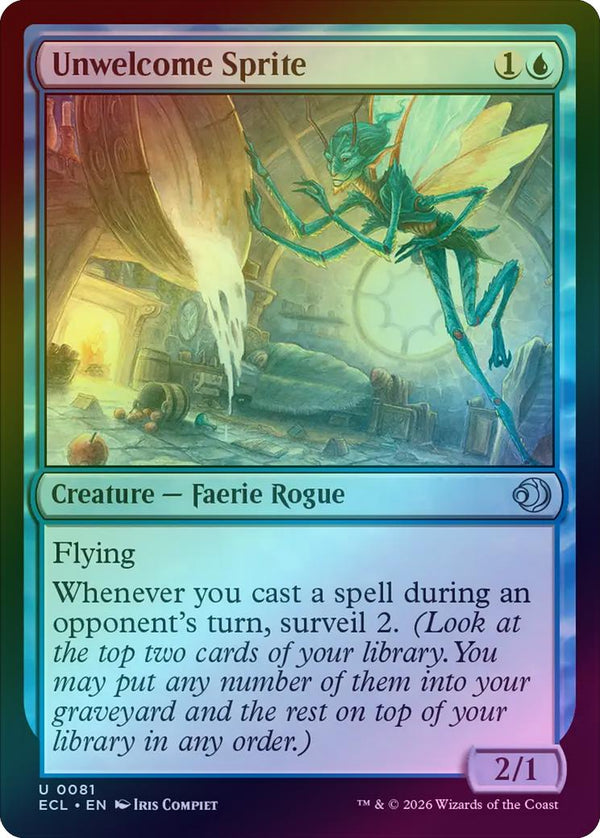 Unwelcome Sprite (Foil) (ECL)