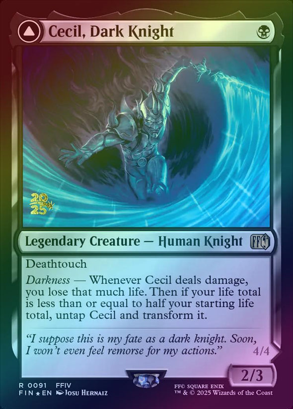Cecil, Dark Knight // Cecil, Redeemed Paladin - Prerelease Promo (Foil) (PFIN)
