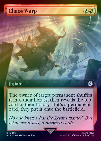 401 Games Canada - Chaos Warp - Extended Art (Surge Foil) (PIP) 401 Games Canada - Chaos Warp - Extended Art (Surge Foil) (PIP)