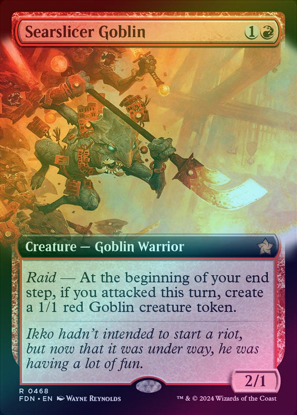 Searslicer Goblin - Extended Art (Foil) (FDN)