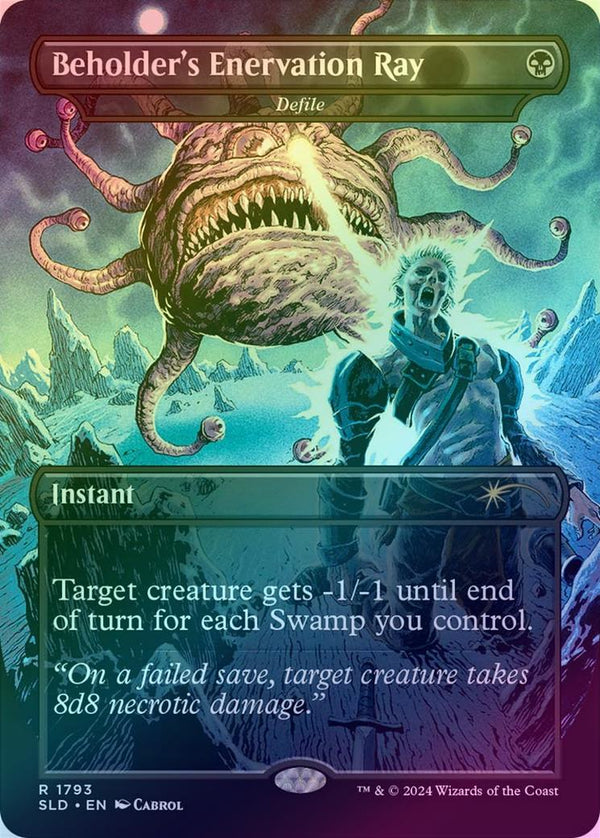 Beholder's Enervation Ray // Defile - Death is in the Eye of the Beholder II (Rainbow Foil) (SLD)