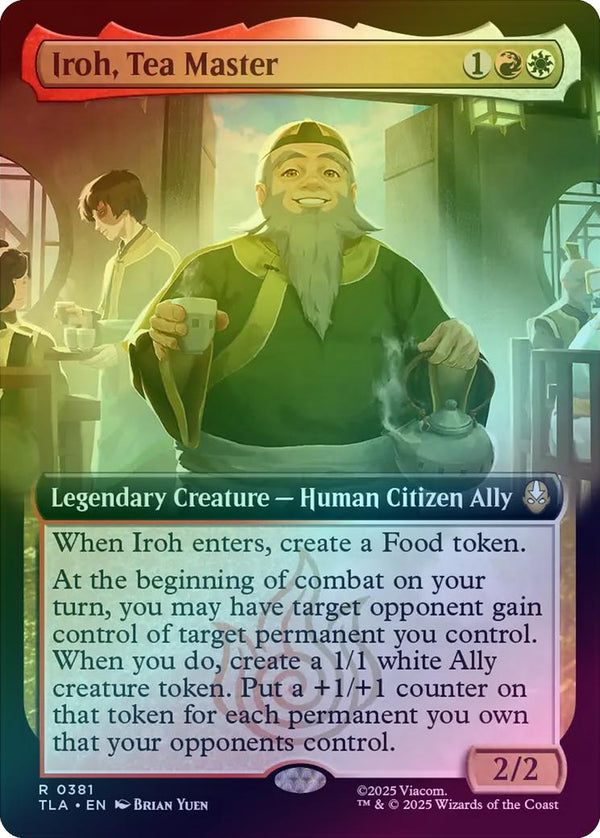 Iroh, Tea Master - Extended Art (Foil) (TLA)