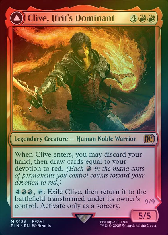 Clive, Ifrit's Dominant // Ifrit, Warden of Inferno (Foil) (FIN)