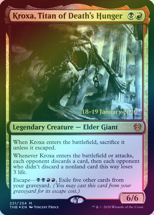 Kroxa, Titan of Death's Hunger - Prerelease Promo (PTHB) (Foil)