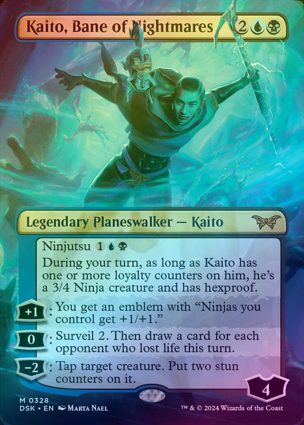 Kaito, Bane of Nightmares - Borderless (Foil) (DSK)