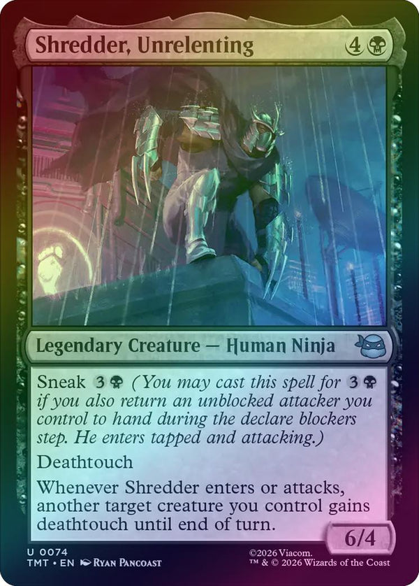 Shredder, Unrelenting (Foil) (TMT)