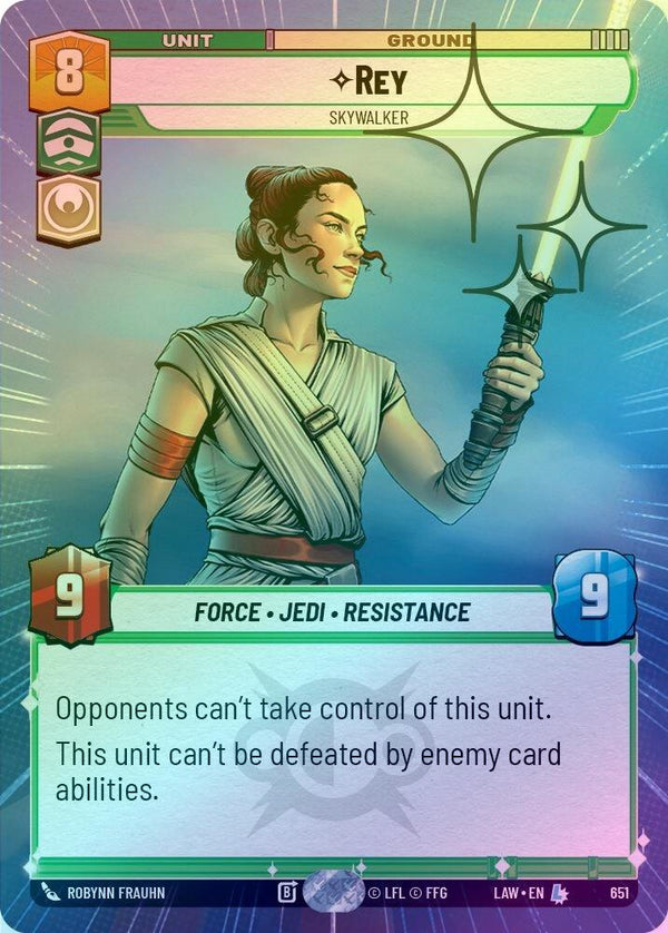 Rey - Skywalker (Hyperspace Foil) - 651 - Legendary (Foil)