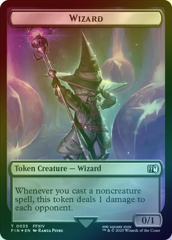 Hero (030) // Wizard (035) Token (Surge Foil) (TFIN)