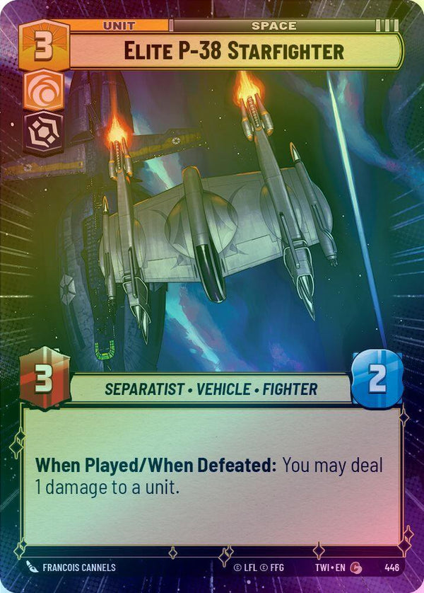 Elite P-38 Starfighter (Hyperspace) - 446 - Common (Foil)