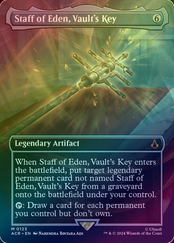 Staff of Eden, Vault's Key - Borderless (Foil) (ACR)