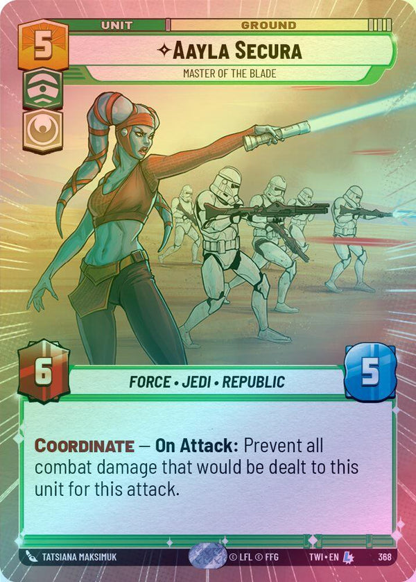 Aayla Secura - Master of the Blade (Hyperspace) - 368 - Legendary (Foil)