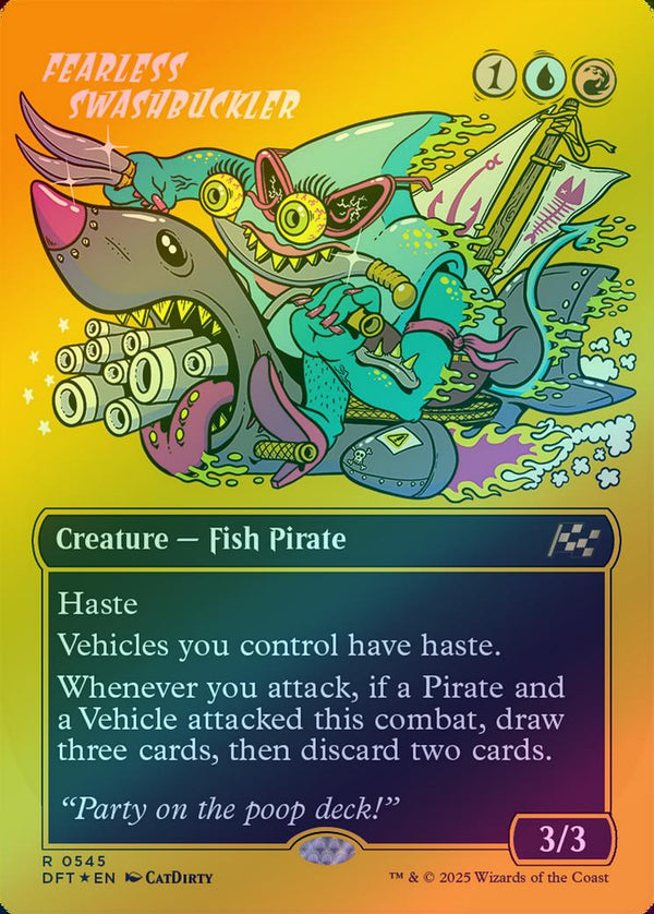 Fearless Swashbuckler - Borderless Rude Rider (First-Place Foil) (DFT)