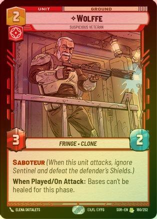 Wolffe - Suspicious Veteran - 160/252 - Rare (Foil)