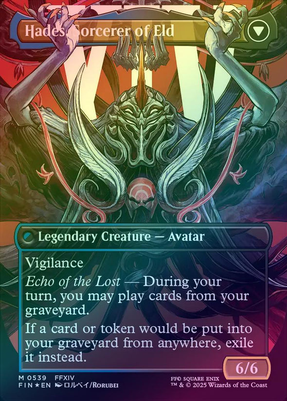 Emet-Selch, Unsundered // Hades, Sorcerer of Eld - Borderless (Surge Foil) (FIN)